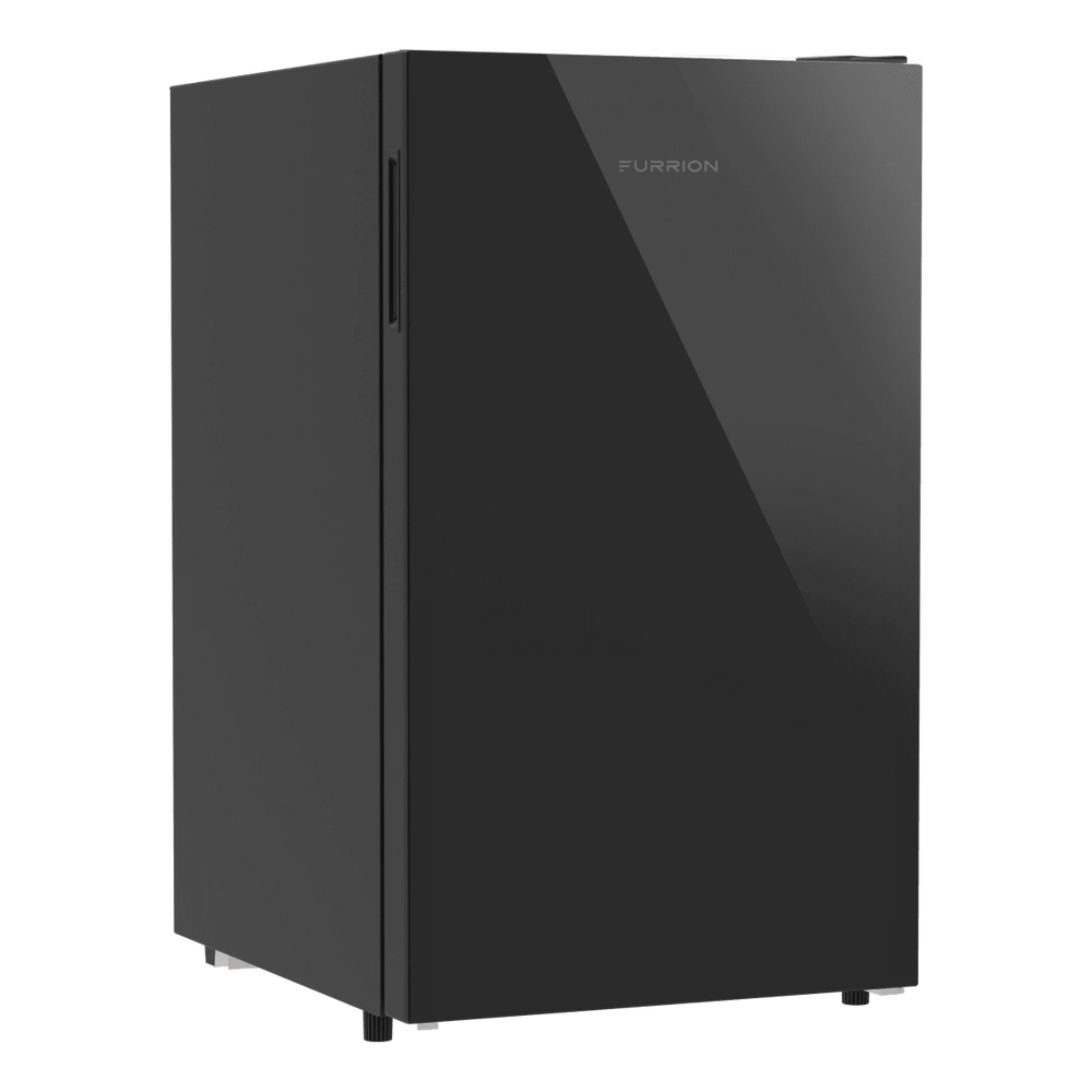 Furrion Single-Door RV Refrigerator with Freezer Black Glass Finish, Right Hinge #FCR43ACA-BG-RHH