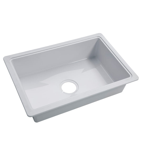 Lippert 809032 Single Kitchen Galley Sink - 25" x 17" x 6.6" White ABS Plastic