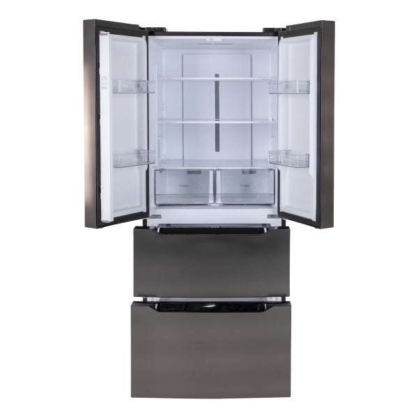Everchill® by Furrion RV Refrigerator - 110V, 16.2 cu. ft., 4 French Doors, Darker Stainless Steel #SRM-418CB-C