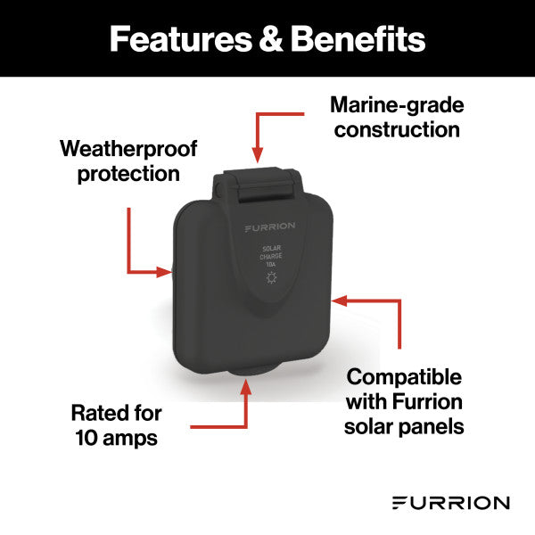FURRION 2021123609   Furrion 10A RV Solar Port Inlet - Black #FSPINS-BS-OEM