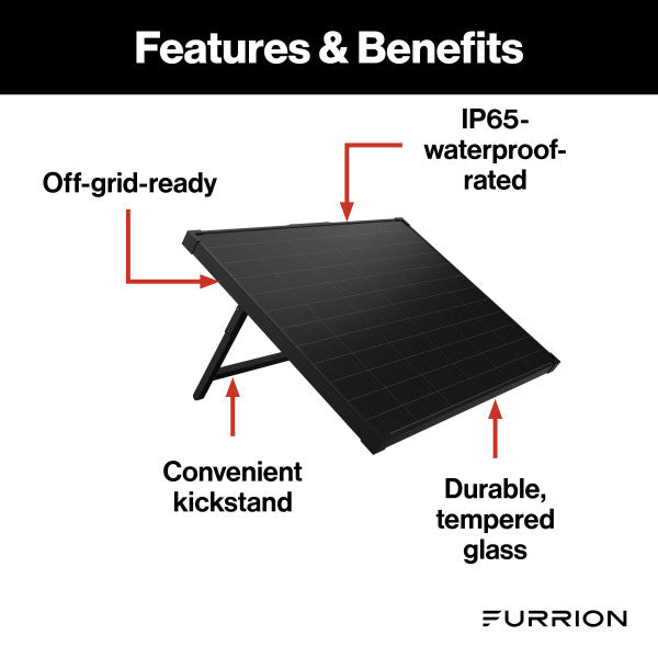 Furrion 100W Portable Kickstand Solar Panel - PWM Bundle Kit #FSPK10MWT-BL
