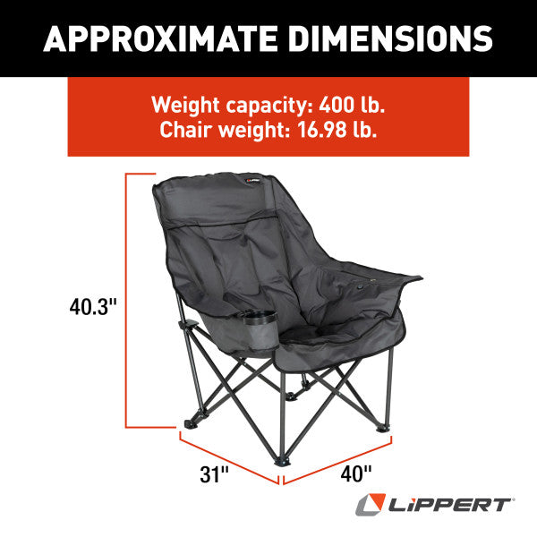Lippert Big Bear Heated Chair - Dark Grey #2024043334