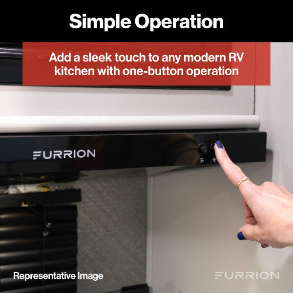 Furrion 12V Ducted RV Range Hood with Charcoal Filter - 24" - #FHO23SACR-BL