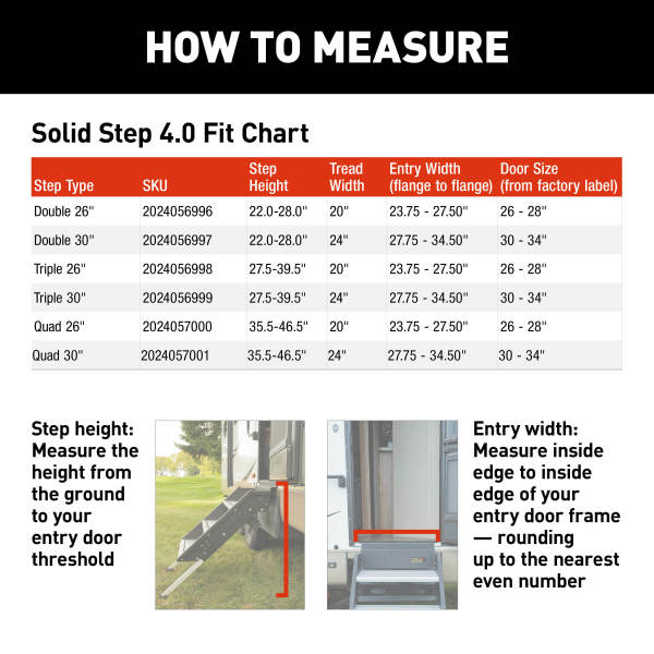 Lippert Solid Step® 4.0 Premium RV Steps - Double, 26" ***Free Shipping