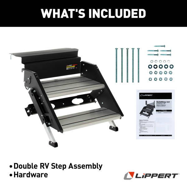 Lippert Solid Step® 4.0 Premium RV Steps - Double, 26" ***Free Shipping