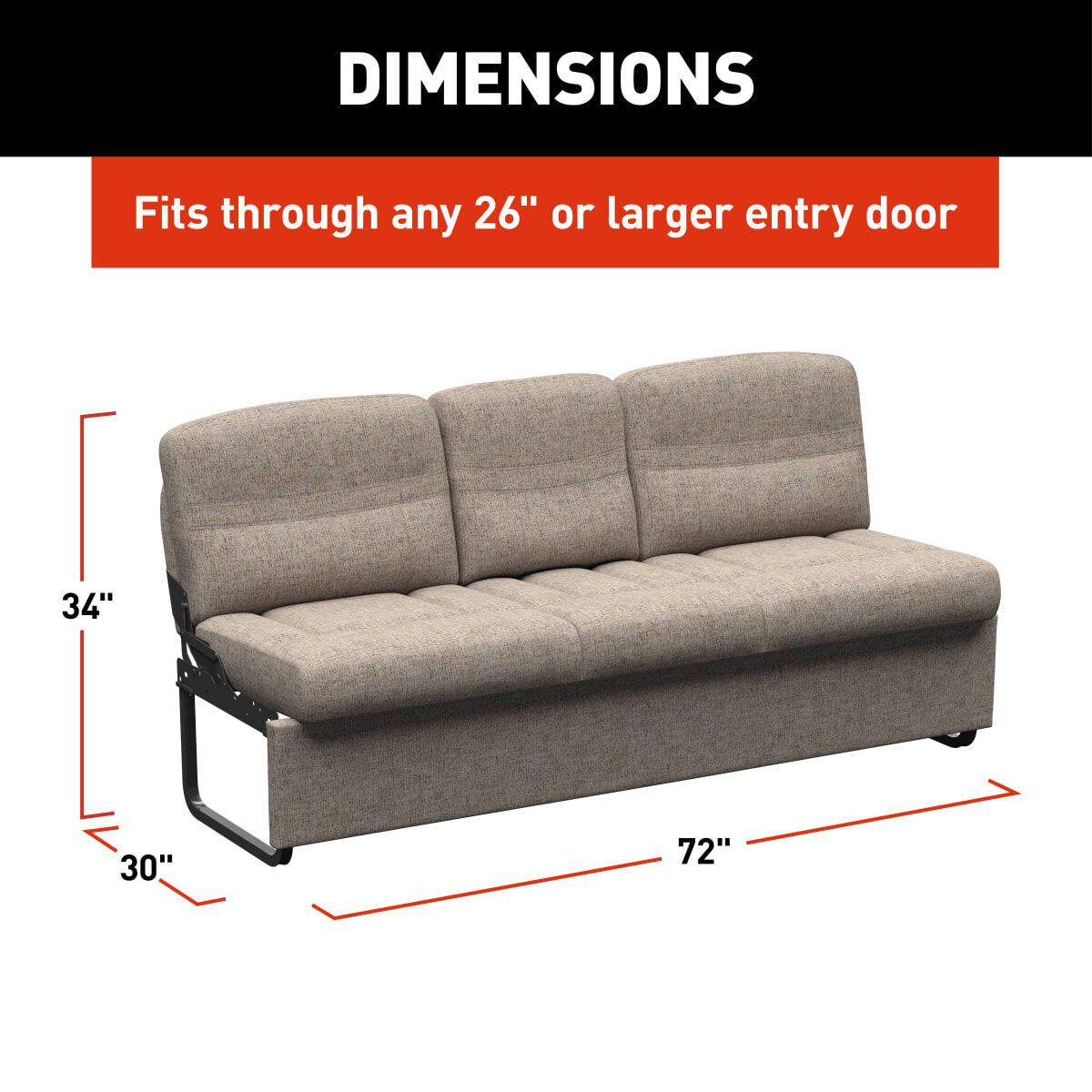 Thomas Payne® Signature RV Jackknife Sleeper Sofa - 72" Dellmead #2024044417