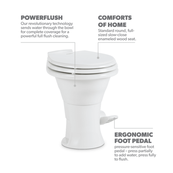 Dometic 310 Gravity Flush Toilet 302310081