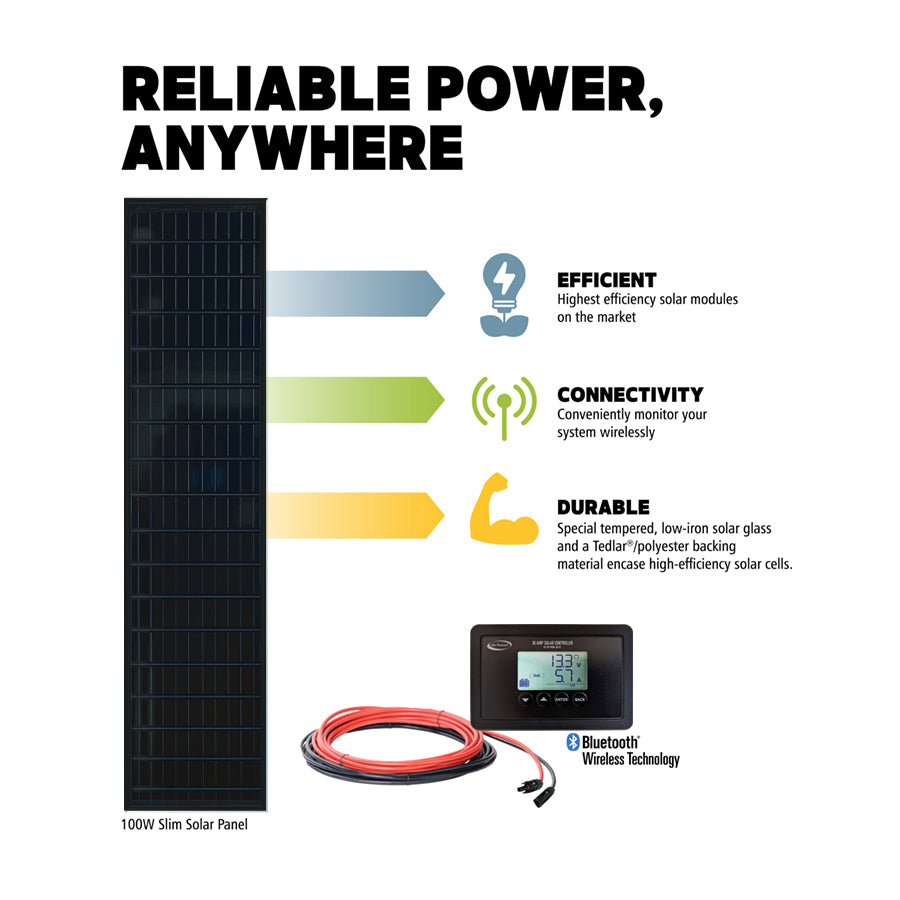 Go Power Black SLIM + PWM-30 Bluetooth® Controller Kit (100 WATTS)