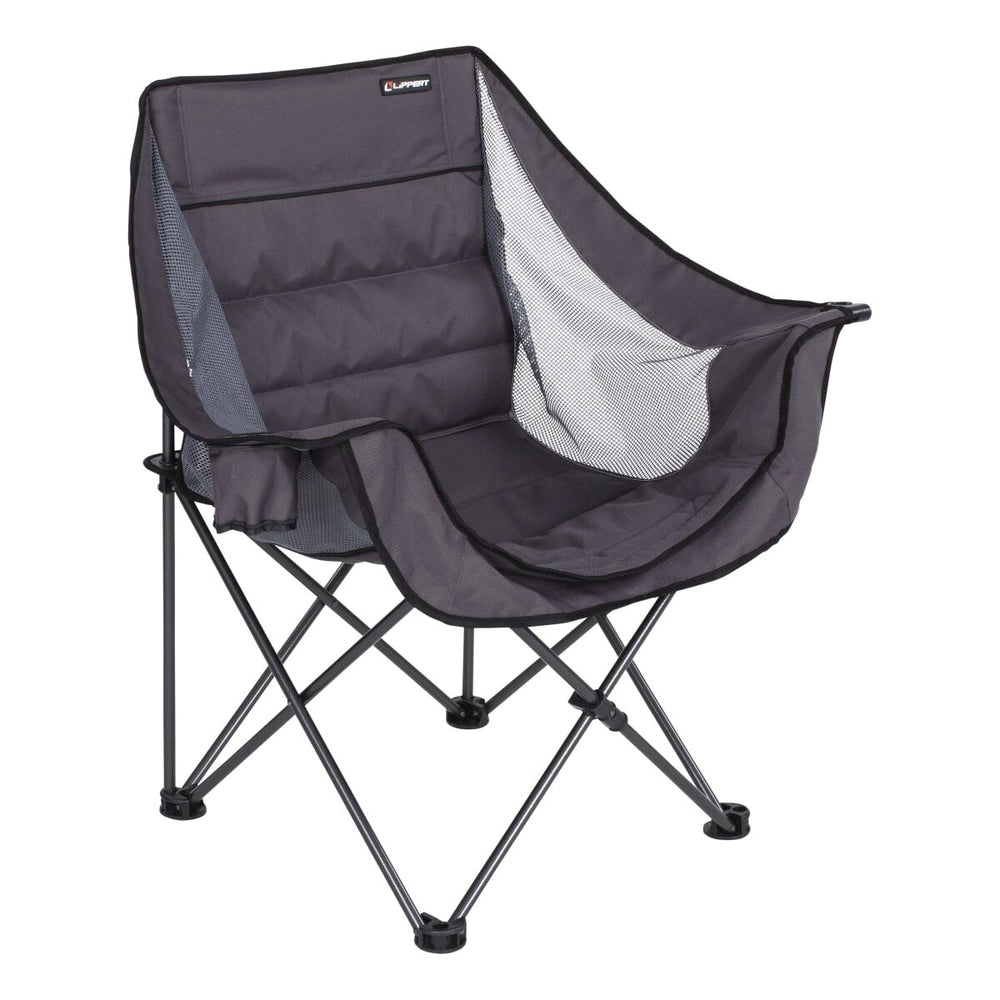 Lippert 2021128652 Campfire Folding Camping Chair, Dark Grey
