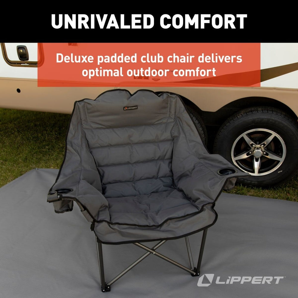 Lippert 2022114815 - Big Bear Club Camping Chair - Dark Grey