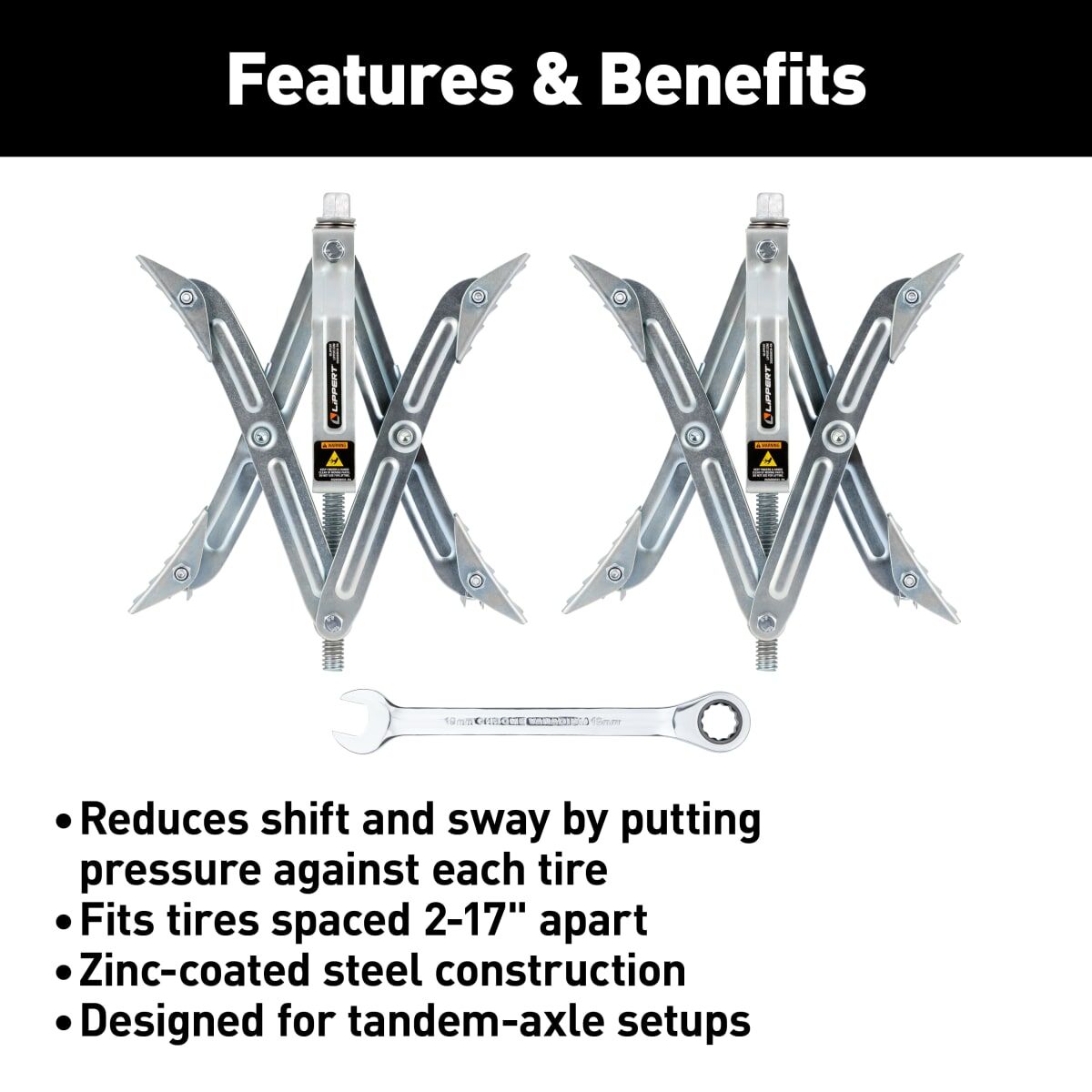 Lippert RV Wheel Chock Stabilizers - 2-Pack #2024121205