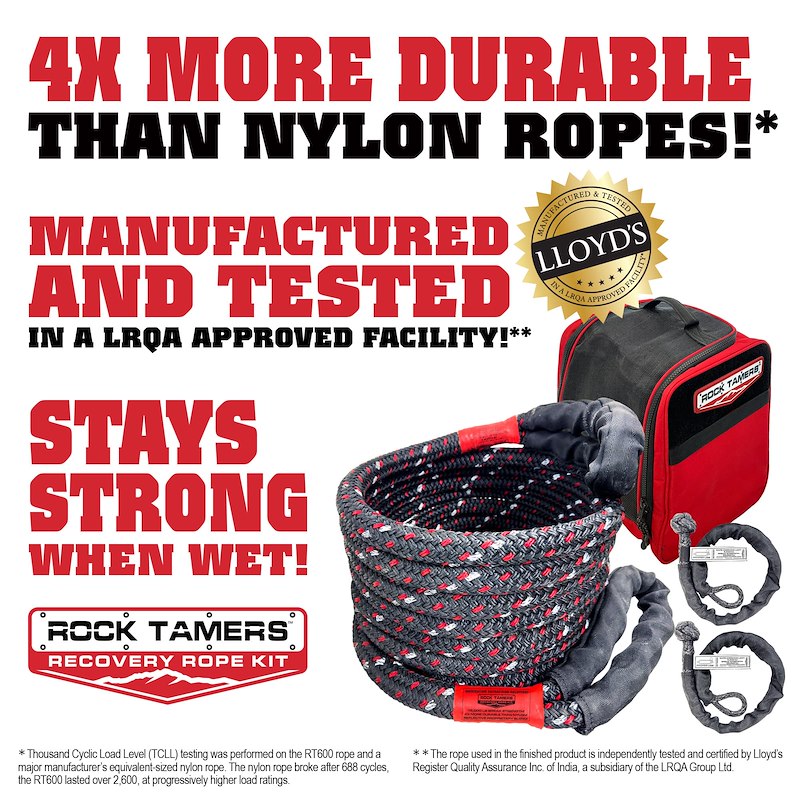 ROCK TAMERS RECOVERY ROPE KIT - RT600