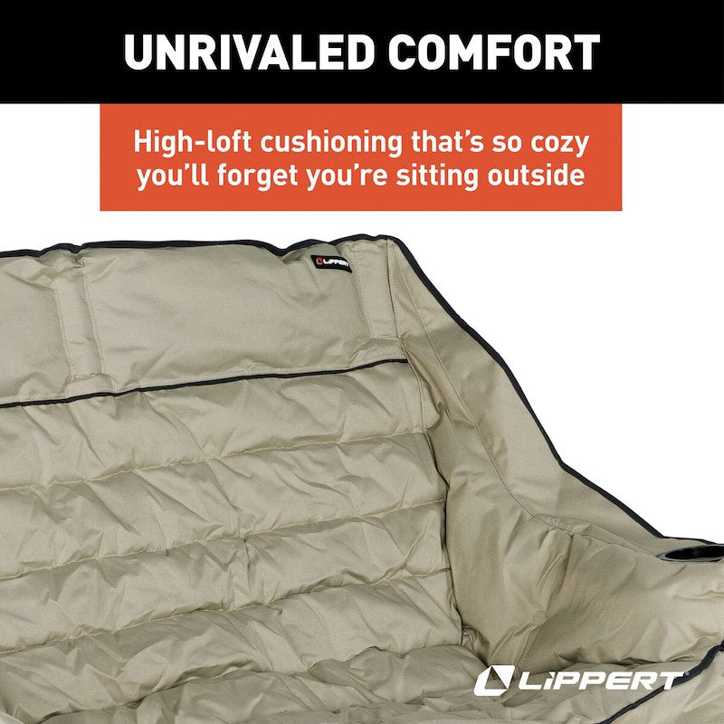 Lippert Big Bear Folding Loveseat - Sand #2023053718