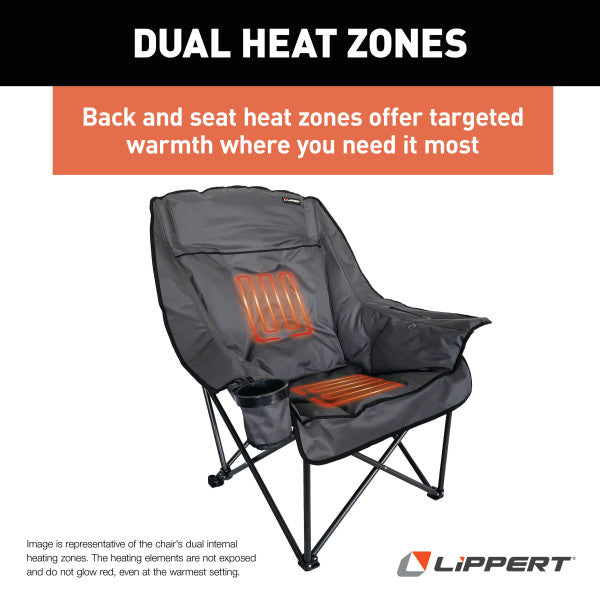Lippert Big Bear Heated Chair - Dark Grey #2024043334