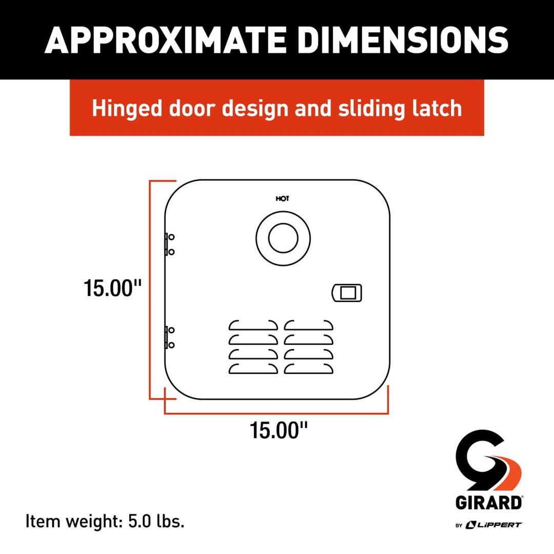 Water Heater Access Door Girard Products/Lippert Components 2022107535