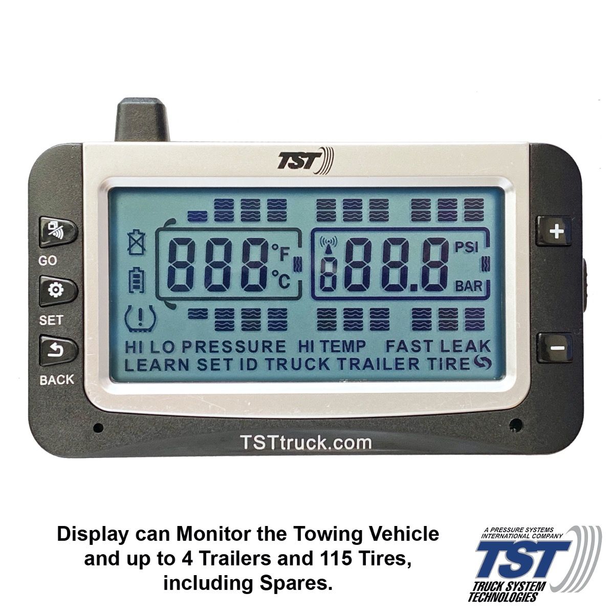 Truck System Technologies TST-507-D 507 Series Grayscale TPMS Display